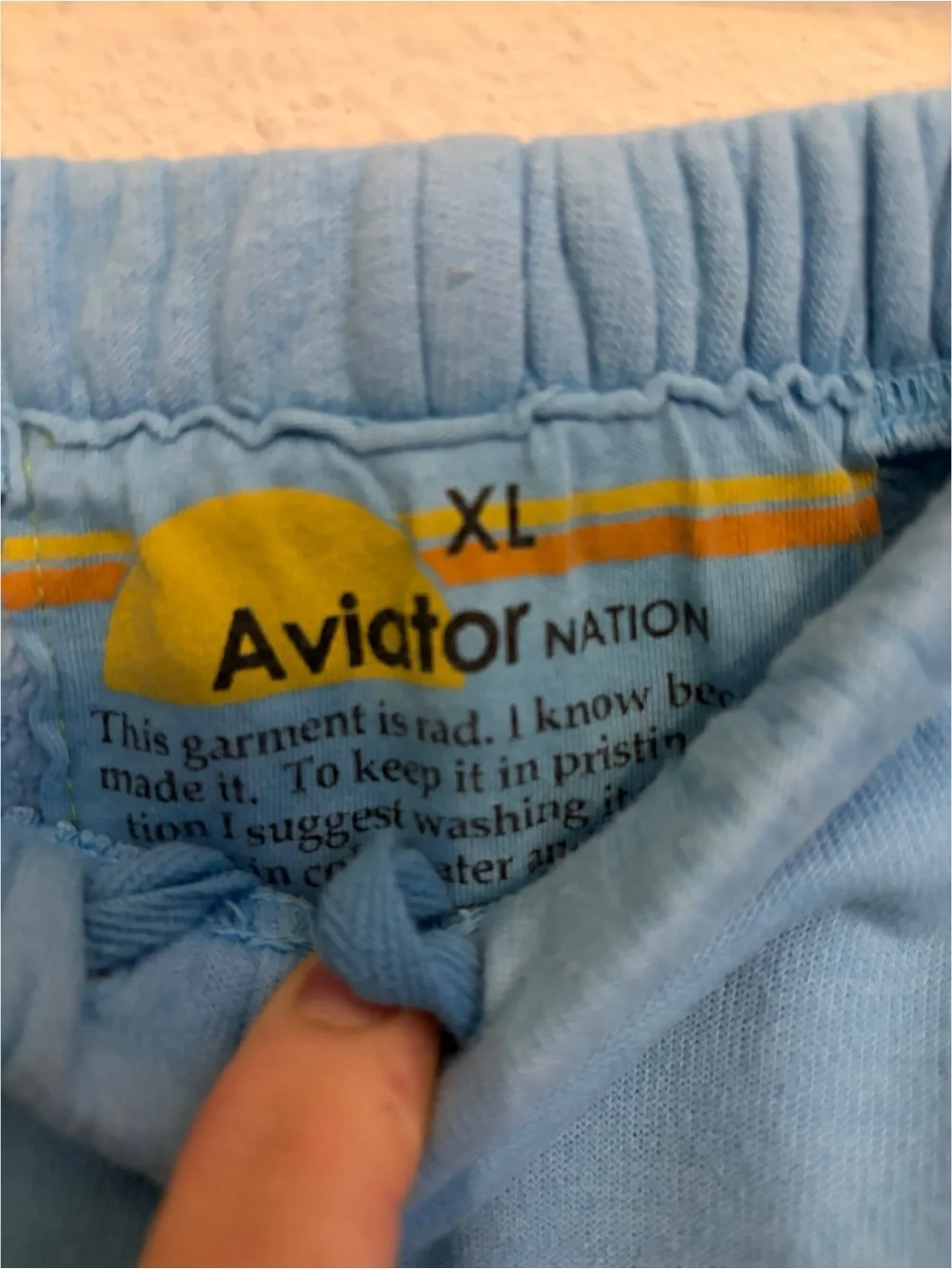 #1806 Aviator Nation RAINBOW EMBROIDERY RELAXED CREW SWEATSHIRT & Pant Set XL